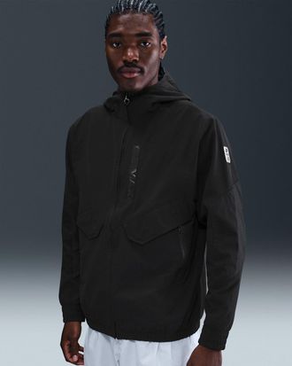 Nike Mens Air Max Woven Tracksuit Set in Black Nylon - Size Medium