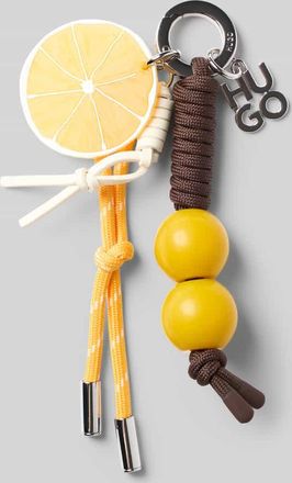 HUGO BOSS Schl&uuml;sselanh&auml;nger mit Zitrone-Applikation Modell BECKY_CHARM in GELB, Gr&ouml;&szlig;e 1