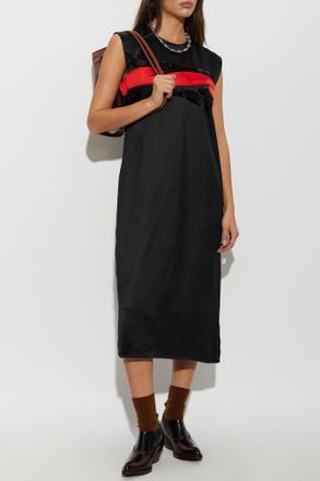 Marni Long Dress With Applications, Womens, Black