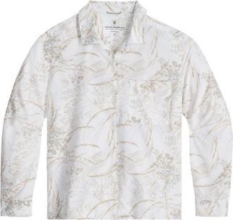 Royal Robbins Expedition III L/S Bluse f&uuml;r Damen | wei&szlig;/grau