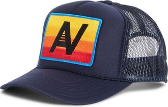 Aviator Nation Rainbow Logo Trucker Hat in Navy at Nordstrom