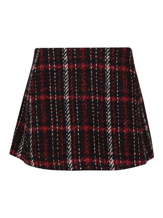 Marni Checked wool blend mini skirt