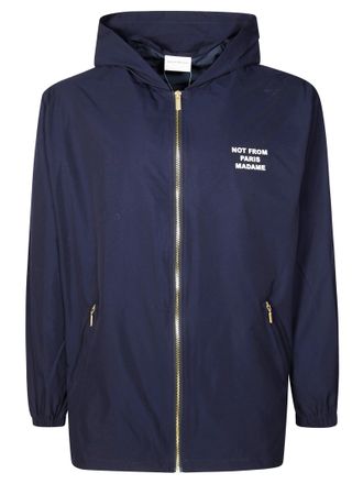 Dr&ocirc;le de Monsieur Hooded Zip-Up Jacket with Minimalist Design