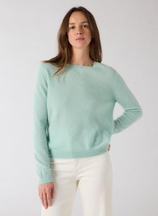 Majestic Filatures Cashmere Seamless Long Sleeve Crewneck in Vert Deau at Nordstrom, Size 4