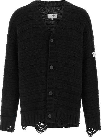 Maison Margiela Distressed Wool Cardigan