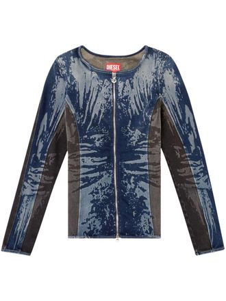 Diesel Gary top - women - Cotton/Elastane/Elastomultiester - S - Blue
