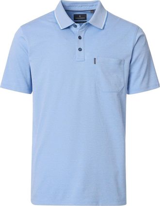 Casamoda poloshirt korte mouw Casa Moda lichtblauw wijde fit