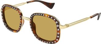 Valentino Panthos Zonnebril - Dames - Zonnebrillen - Bruin - 47 MM - Accessoires