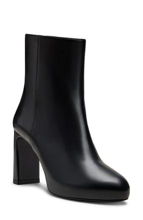 Stuart Weitzman Babette Platform Zip Bootie in Black at Nordstrom, Size 10.5