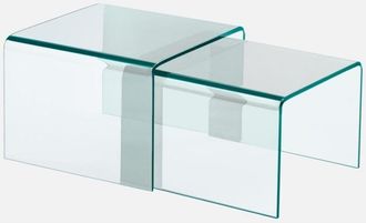 Sweeek Mesas Nido Rectangulares Y Cuadradas De Cristal Templado