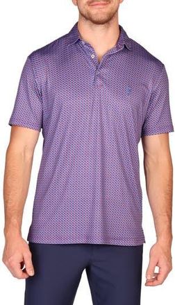 Tailorbyrd Football Print Performance Polo in Burgundy at Nordstrom Rack, Size Xx-Large