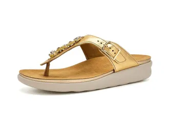 SAS Dazzle Comfort Thong Sandals Womens Sandals 24K : 7.5 M - Medium (B), Leather/Synthetic