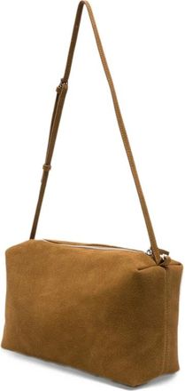 Low Classic Borsa a scatola in camoscio color caramello - - Bags - Donna - Marrone - ONE SIZE