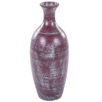 Beliani Decorative Vase KARDIA Ceramic 57 cm Brown