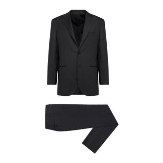 Kiton Zwart wollen pak Blue Diamond collectie - Heren - Business pakken - Zwart - 3XL - Wol - Kostuums