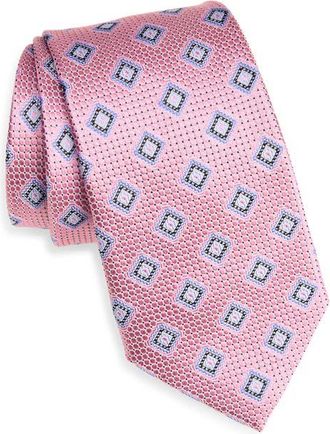 Nordstrom Geometric Silk Tie in Pink at Nordstrom