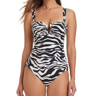 Bleu Rod Beattie El Morocco One-Piece Swimsuit In Black/ivory