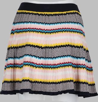 Casablanca Chevron Knit Skirt - Multicolor
