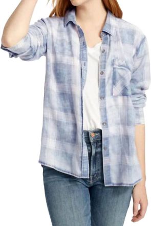 Splendid Lilly Shirt In Dune Plaid