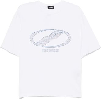 We11done T-shirt Sporty Selldone - Bianco