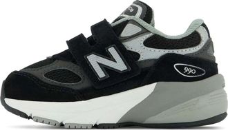New Balance (TD) New Balance 990 V6 Hook and Loop Shoes Black Grey IV990BK6
