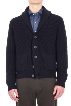 Drumohr Merino Wool Shawl-Collar Cardigan
