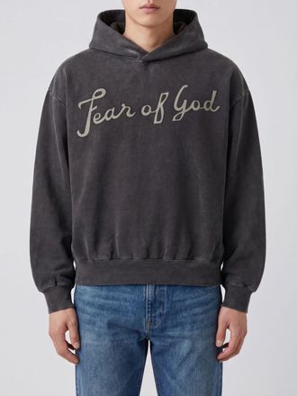 Fear of God Felpa con cappuccio in cotone con logo