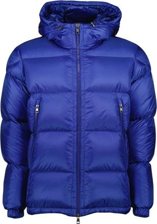 Moncler Rivau Jacket - Heren - Gewatteerde jassen - Blauw - M - Nylon - Jassen
