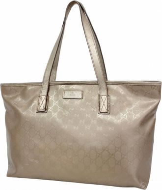 Gucci Silver Pvc Tote Bag (Pre-Owned)