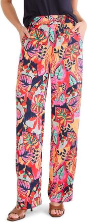 Nic+Zoe Kauai Garden Wide Leg Pants in Red Multi at Nordstrom, Size 16P