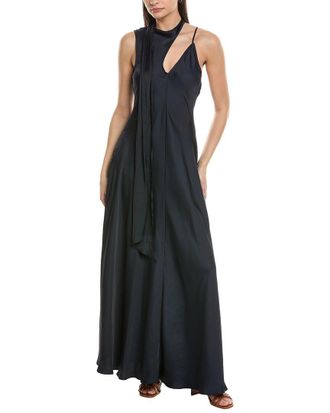 WeWoreWhat Weworewhat Wrap Neck Slip Dress