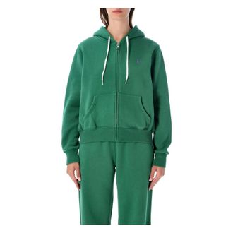 Polo Ralph Lauren Hoodies & sweatvesten, Dames, Groen, M, Classic Hoodie Zip Logo