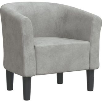 vidaXL Vidaxl - Sill&oacute;n De Terciopelo Gris Claro