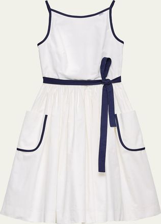 Prada Slubbed Toile Sleeveless Dress