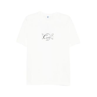Ader Error T-Shirts, male, White, Size: XL Logo-print Short-sleeve T-shirt