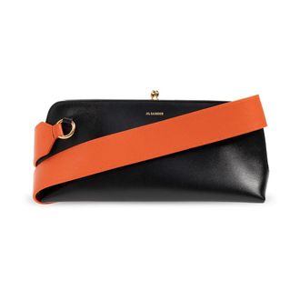 Jil Sander Tassen, Dames, Zwart, ONE Size, Leer, Goji Small Schoudertas