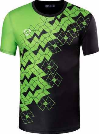 Jeansian Men Sport T-Shirt Short Sleeve Tennis Golf Bowling Tee Shirt Top LSL111 Black M