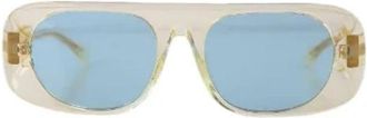 Burberry Pre-owned Plastic sunglasses - Dames - Vintage Accessoires - Geel - ONE Size - Tweed - Vintage