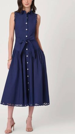 Shoshanna Womens Bradley Dress In Indigo