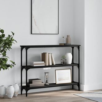 vidaXL Mesa Consola Madera De Ingenier&iacute;a Negra 100x22,5x75 Cm Vidaxl
