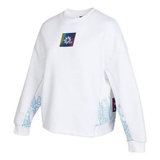 adidas (WMNS) adidas Crew Sweatshirt White Blue HE2918
