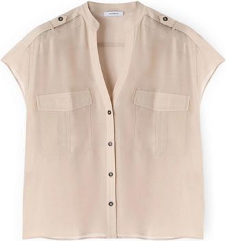 Motivi Shirts - Dames - Overhemden - Beige - S - Overhemden