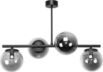 OEM L&aacute;mpara Colgante, Ara&ntilde;a De Techo, Pantallas De Globo De Cristal, Led E14 Grafito, Titanio Negro 14-931