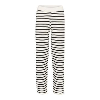 Saint Tropez Striped Trousers Ice - Stylish Model - female - Saint Tropez - Straight Trousers - Multicolor - XL - Trousers