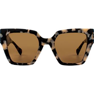 AllSaints Bibi 52mm Square Sunglasses in Snow Leopard at Nordstrom Rack