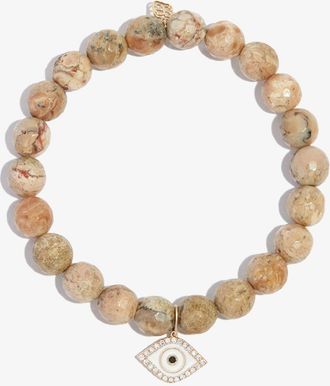 Sydney Evan 14K Yellow Gold Small Evil Eye Opal Diamond Bracelet - Womens - Diamond/Opal/14kt Yellow Gold