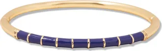 Brook & York Newport Enamel Bangle in Gold/Navy at Nordstrom Rack