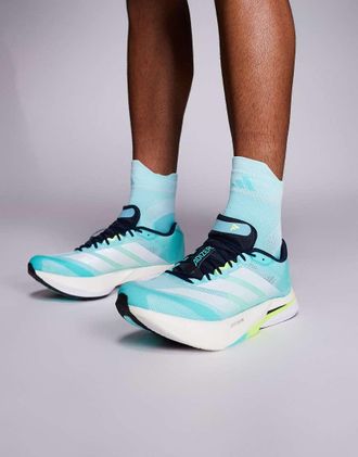 adidas adidas Running Adizero Boston 13 in blu turchese e bianco
