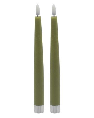 BIDKhome Set of 2 Pointed Flameless Taper Candles