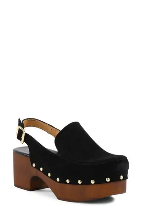 Seychelles Backlot Leather Clog in Black at Nordstrom, Size 9.5